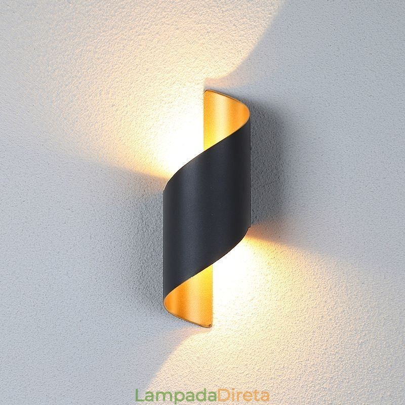 Luminária de parede de alumínio à prova d'água Luminária de parede Pátio Varanda