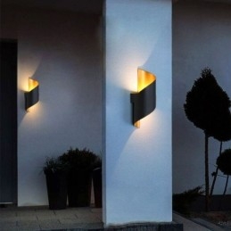 Luminária de parede de alumínio à prova d'água Luminária de parede Pátio Varanda