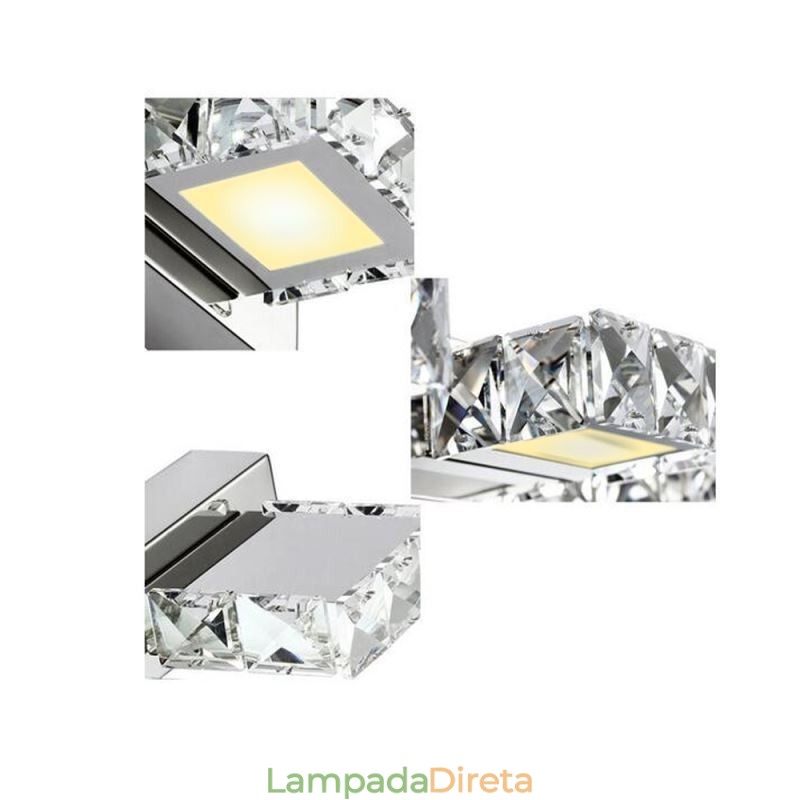 Luminária de parede Espelho de banheiro Luminária de parede de aço inoxidável