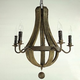 Lustre 5 luzes Vintage Retro Country Living Jantar Metal