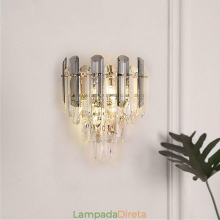 Apliques de parede europeus Luzes de parede de cristal Banheiro Apliques de parede europeus Luzes de parede de cristal Banheiro