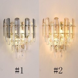Apliques de parede europeus Luzes de parede de cristal Banheiro