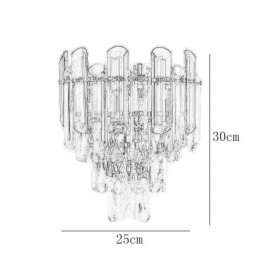 Apliques de parede europeus Luzes de parede de cristal Banheiro