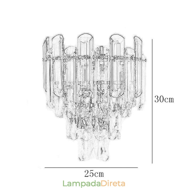 Apliques de parede europeus Luzes de parede de cristal Banheiro