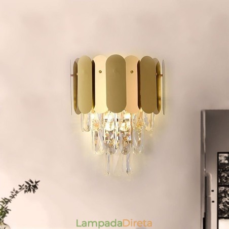 Luminária de parede de cristal moderna Luminárias de parede de cabeceira Luminária de parede de cristal moderna Luminárias de parede de cabeceira