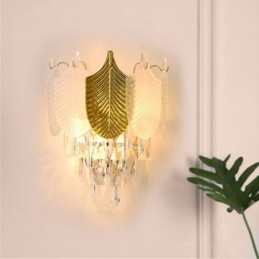 Arandela de cristal Luminária de parede moderna Base 2X