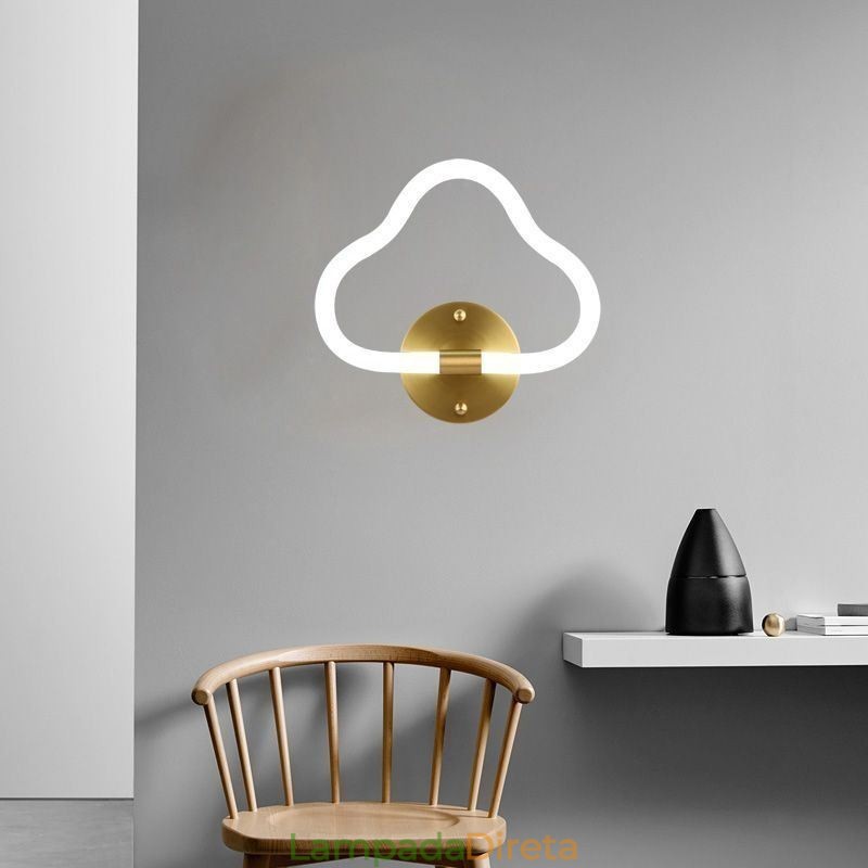 Luz de parede em forma de nuvem, arte, luzes decorativas