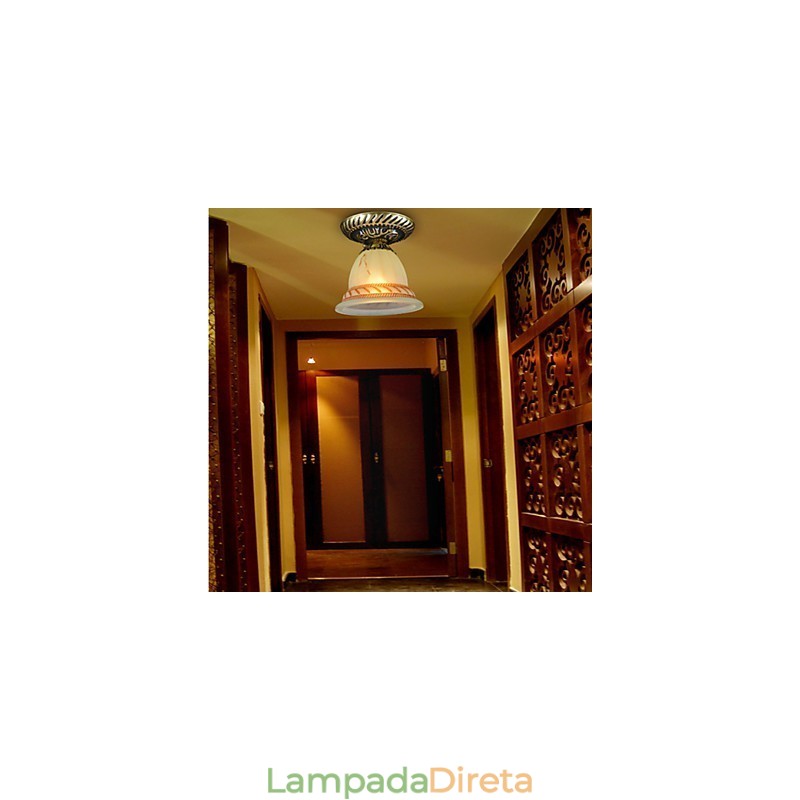 Luminária embutida Bronze Europeia Retro Clássica