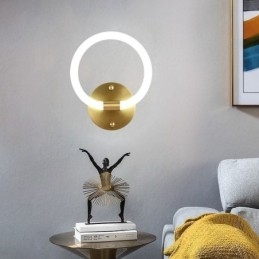 Luminárias de parede modernas Arandelas de parede redondas Tricolor Escurecimento