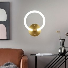 Luminárias de parede modernas Arandelas de parede redondas Tricolor Escurecimento