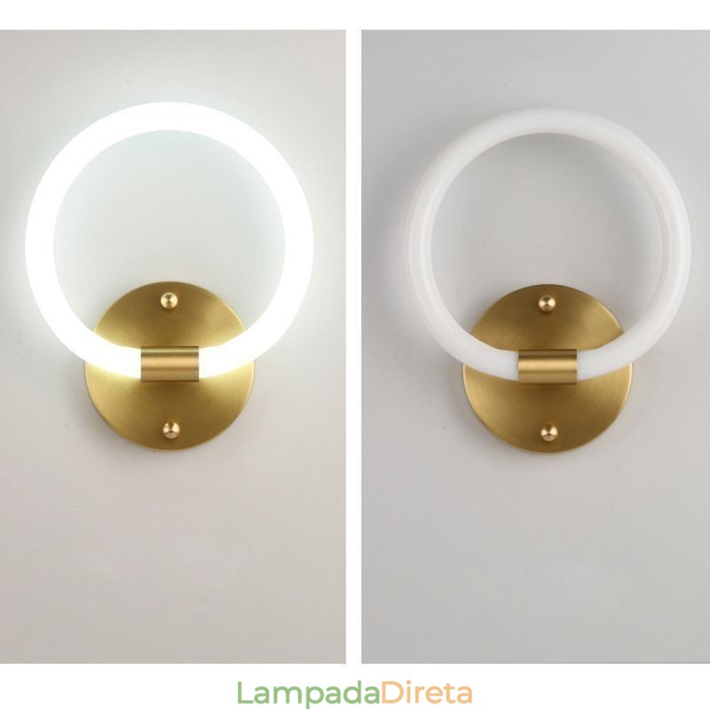 Luminárias de parede modernas Arandelas de parede redondas Tricolor Escurecimento