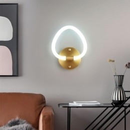 Luminária de parede interna moderna em formato de coração