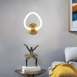 Luminária de parede interna moderna em formato de coração