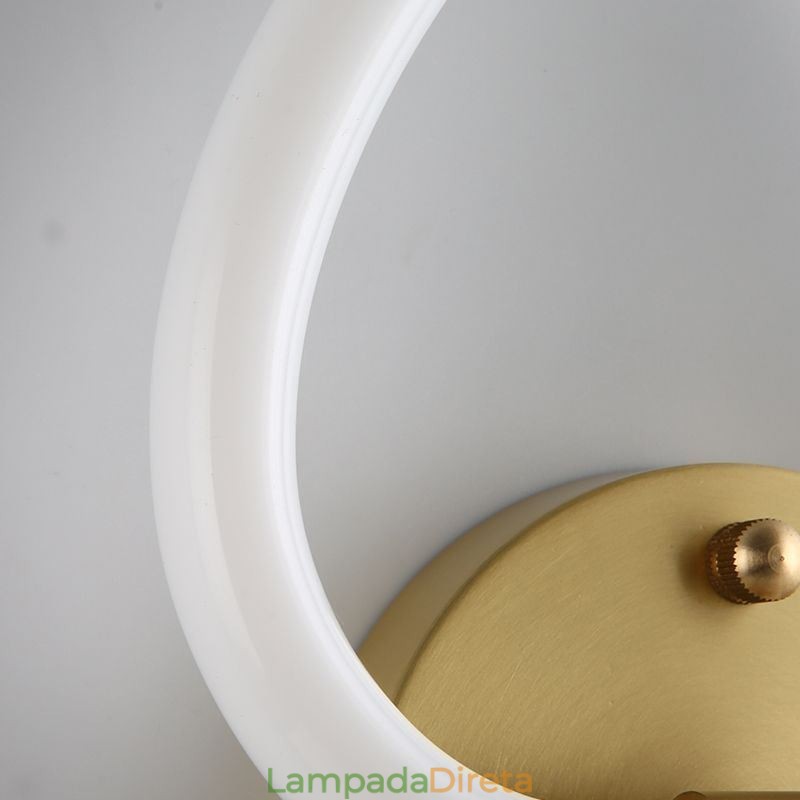 Luminária de parede interna moderna em formato de coração