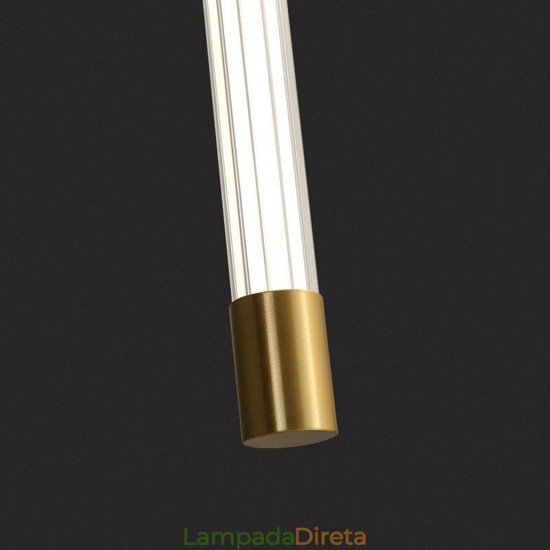 Luminária de parede moderna em tira de acrílico de latão