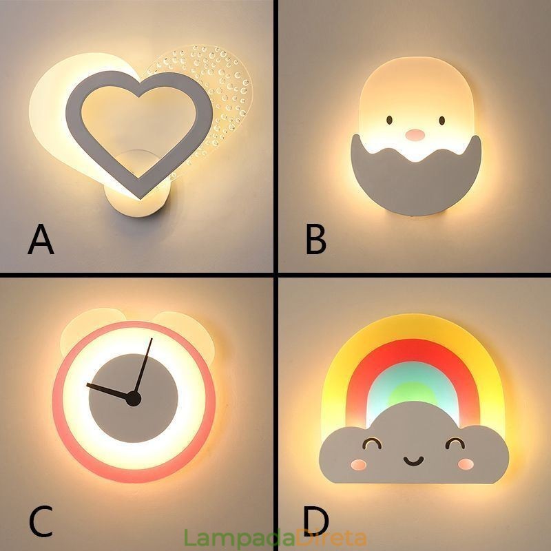 Luminária de parede acrílica linda luminária de arandela