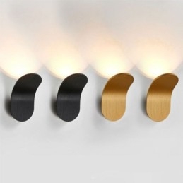 Luminária de parede minimalista de alumínio com arandela