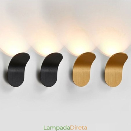 Luminária de parede minimalista de alumínio com arandela Luminária de parede minimalista de alumínio com arandela