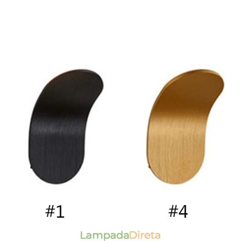 Luminária de parede minimalista de alumínio com arandela