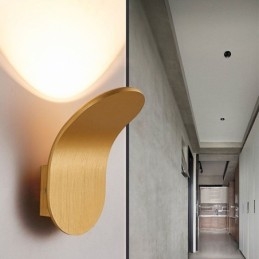 Luminária de parede minimalista de alumínio com arandela