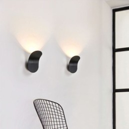 Luminária de parede minimalista de alumínio com arandela