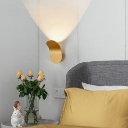Luminária de parede minimalista de alumínio com arandela