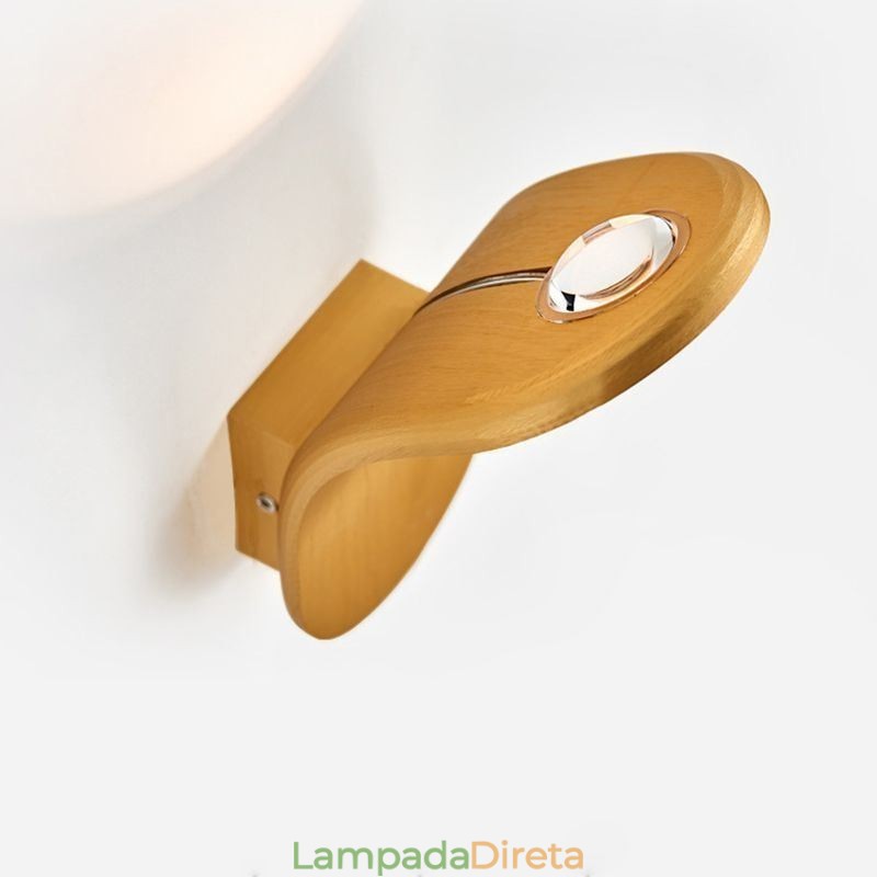 Luminária de parede minimalista de alumínio com arandela