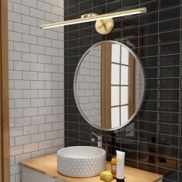 Luminária de parede de acrílico com luz frontal de espelho nórdico