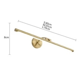 Luminária de parede de acrílico com luz frontal de espelho nórdico