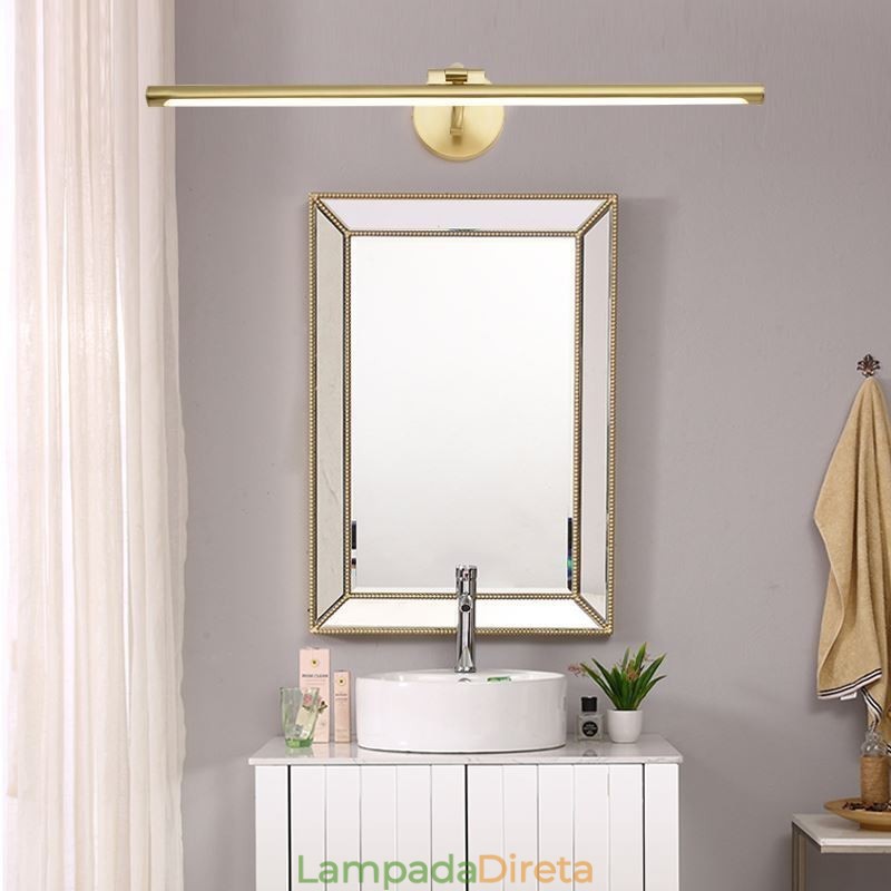 Luminária de parede de acrílico com luz frontal de espelho nórdico