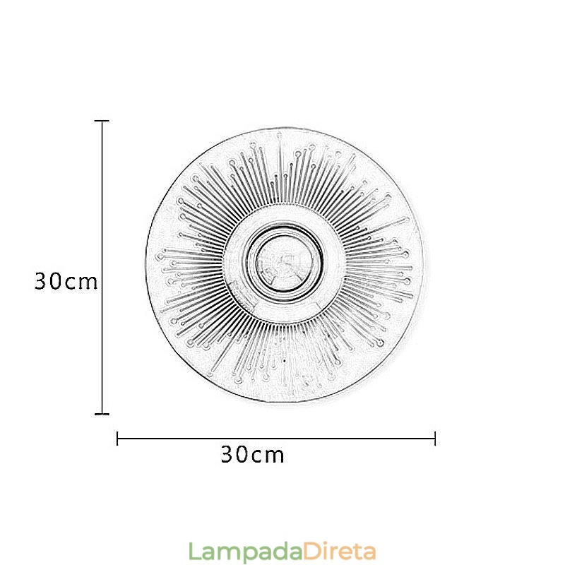 Luminária de parede nórdica de latão vazada com formato redondo