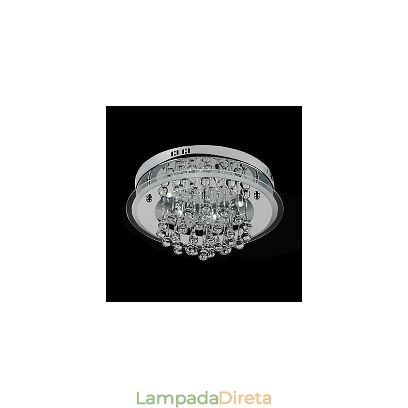 Moderno Contemporâneo Cromado Cristal Montagem Embutida