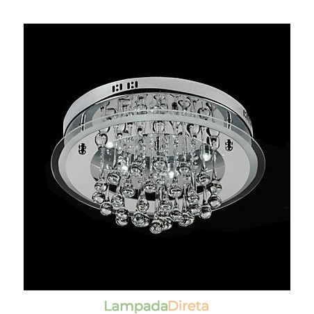 Moderno Contemporâneo Cromado Cristal Montagem Embutida Moderno Contemporâneo Cromado Cristal Montagem Embutida