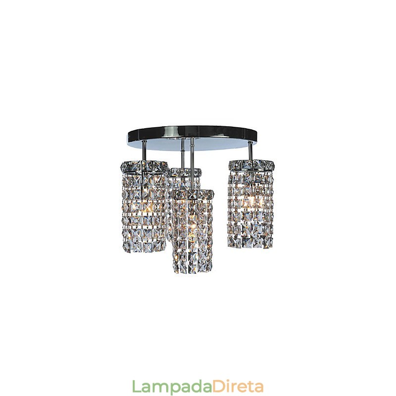 Luminárias de cristal contemporâneas embutidas com 4 luzes