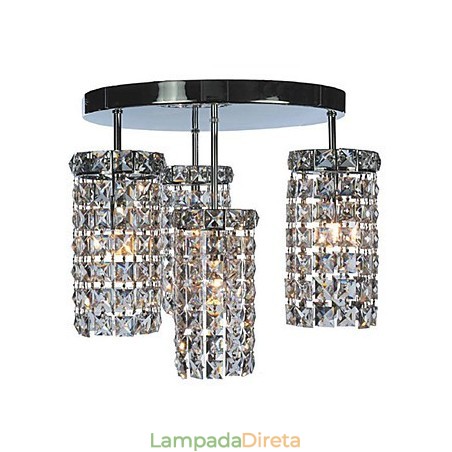 Luminárias de cristal contemporâneas embutidas com 4 luzes Luminárias de cristal contemporâneas embutidas com 4 luzes