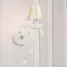 Luminária de parede elegante de cristal estilo europeu clássico