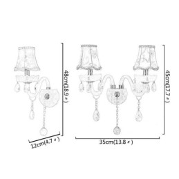 Luminária de parede elegante de cristal estilo europeu clássico
