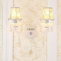 Luminária de parede elegante de cristal estilo europeu clássico