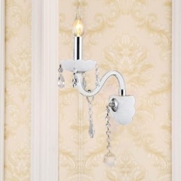 Luminária de parede elegante de cristal estilo europeu clássico