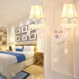 Luminária de parede elegante de cristal estilo europeu clássico