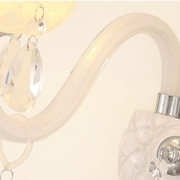 Luminária de parede elegante de cristal estilo europeu clássico