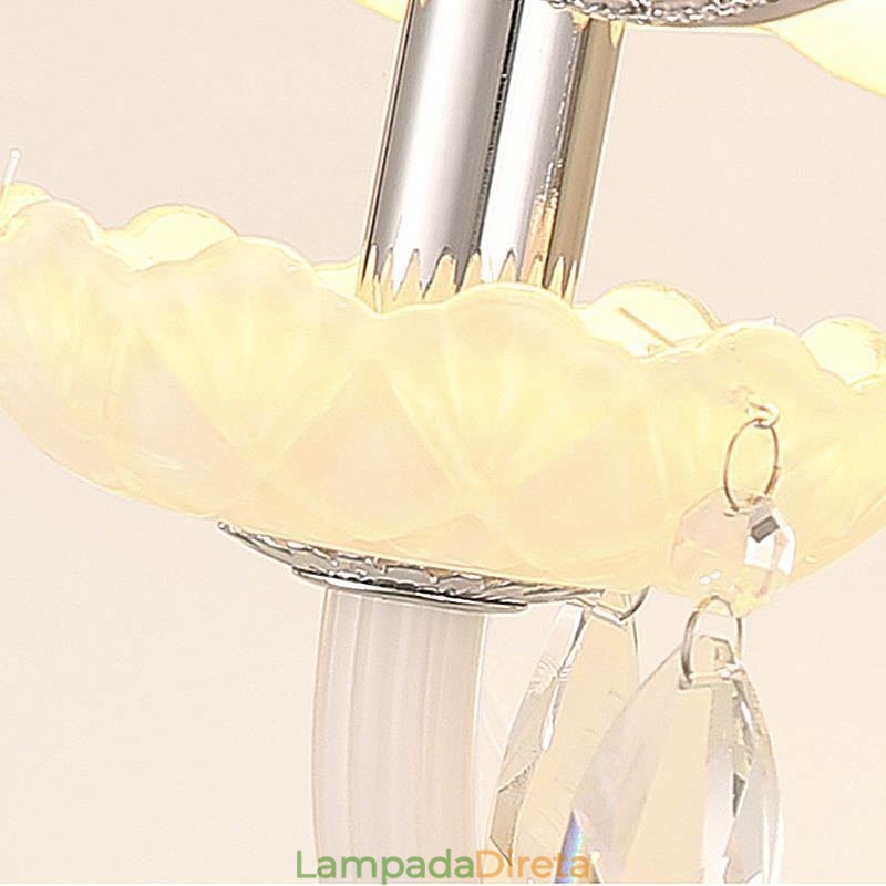 Luminária de parede elegante de cristal estilo europeu clássico