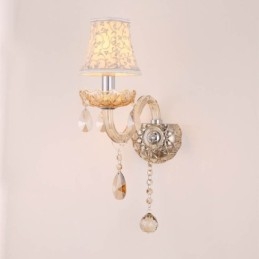 Elegante arandela de cristal estilo europeu luz de parede corredor