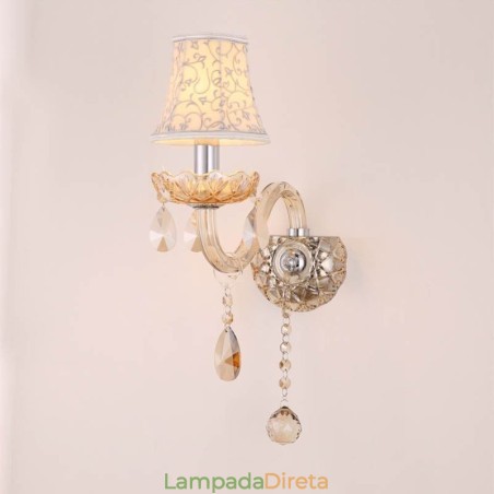 Elegante arandela de cristal estilo europeu luz de parede corredor Elegante arandela de cristal estilo europeu luz de parede corredor