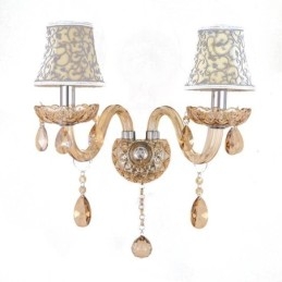 Elegante arandela de cristal estilo europeu luz de parede corredor