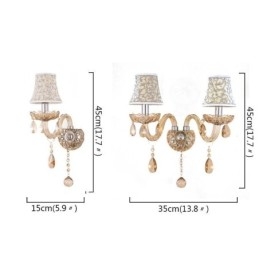 Elegante arandela de cristal estilo europeu luz de parede corredor