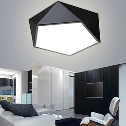 Luminária noturna moderna montada, branca + luzes de teto brancas quentes