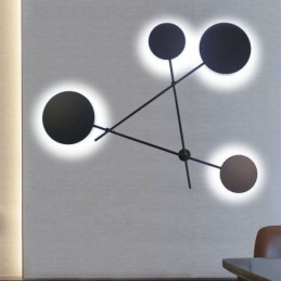 Luminária de parede moderna com formato geométrico em ferro