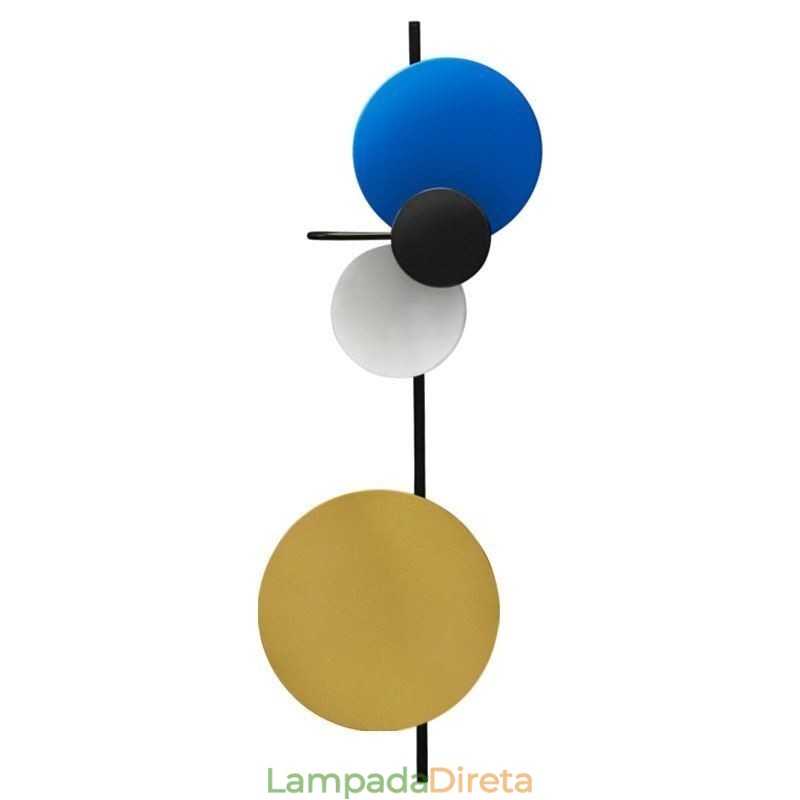 Luminária de parede moderna Luminária de parede circular Iluminação colorida para casa Iluminação de cabeceira