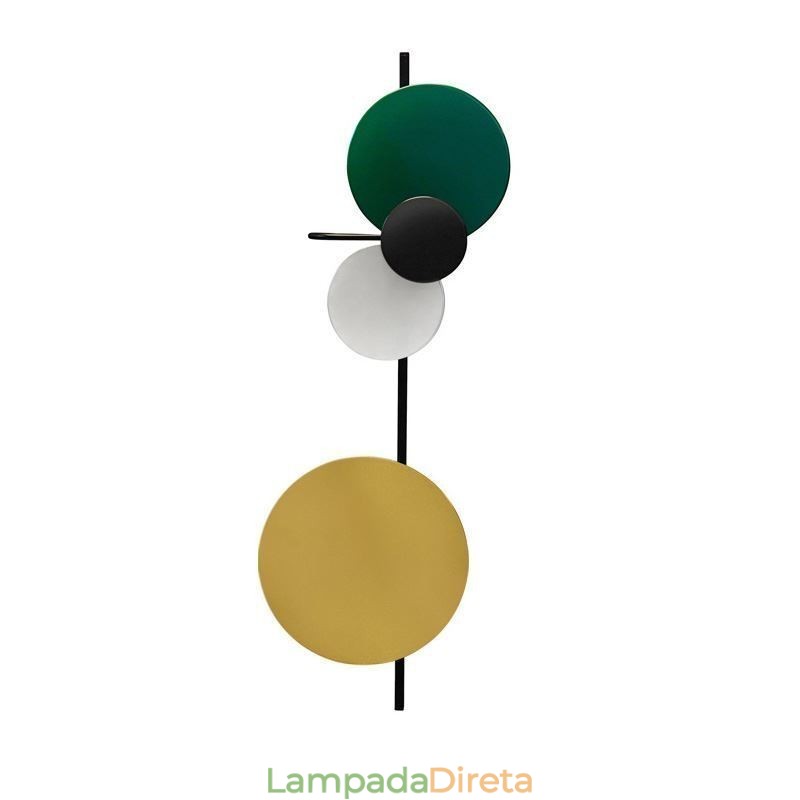 Luminária de parede moderna Luminária de parede circular Iluminação colorida para casa Iluminação de cabeceira